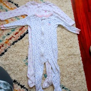 2 girls 2t footy pajamas